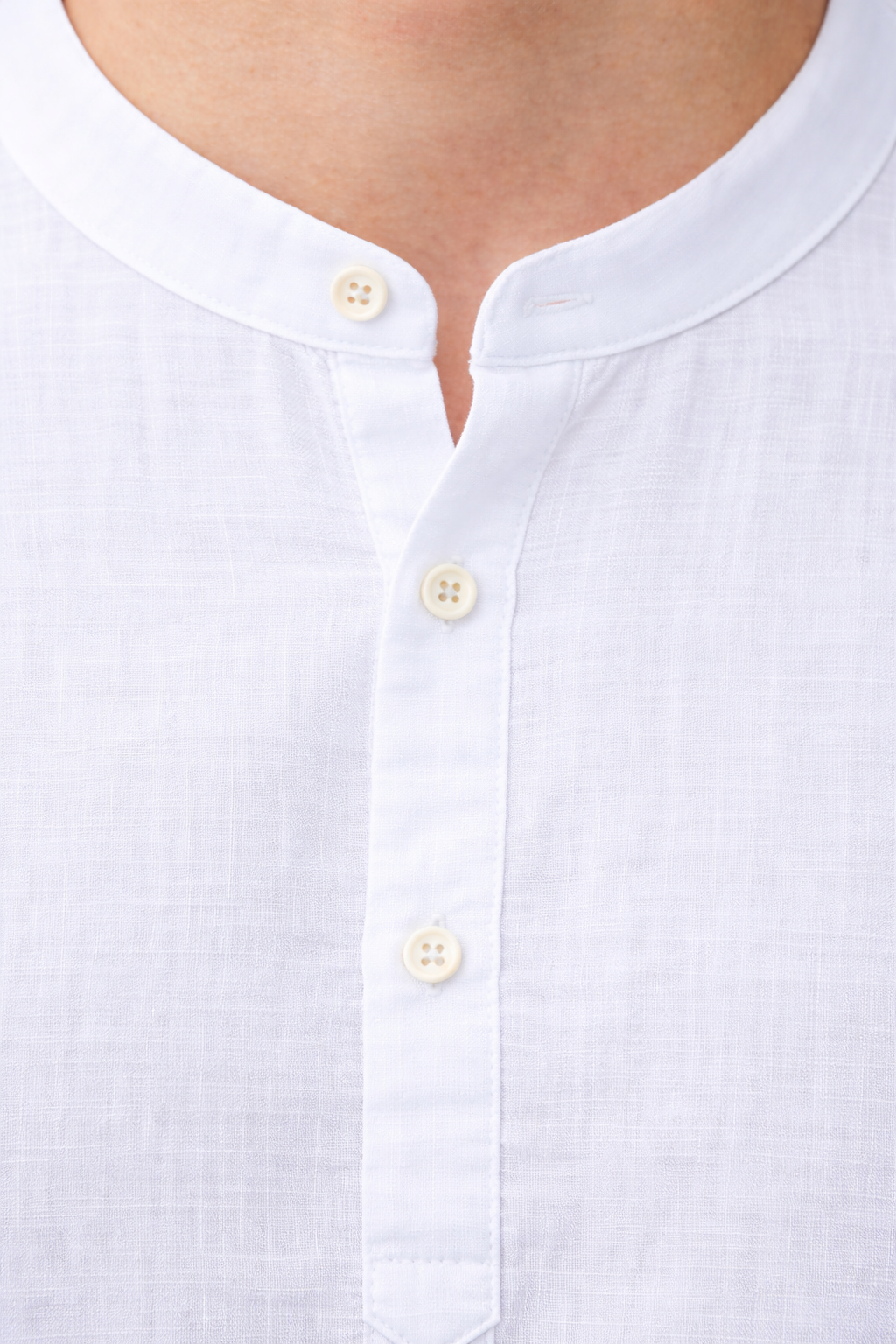 Men Linen Solid Short Kurta Shirt | Mandarin Collar | Casual & Festive Wear